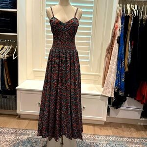Elie Tahari smocked maxi dress